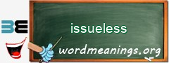 WordMeaning blackboard for issueless